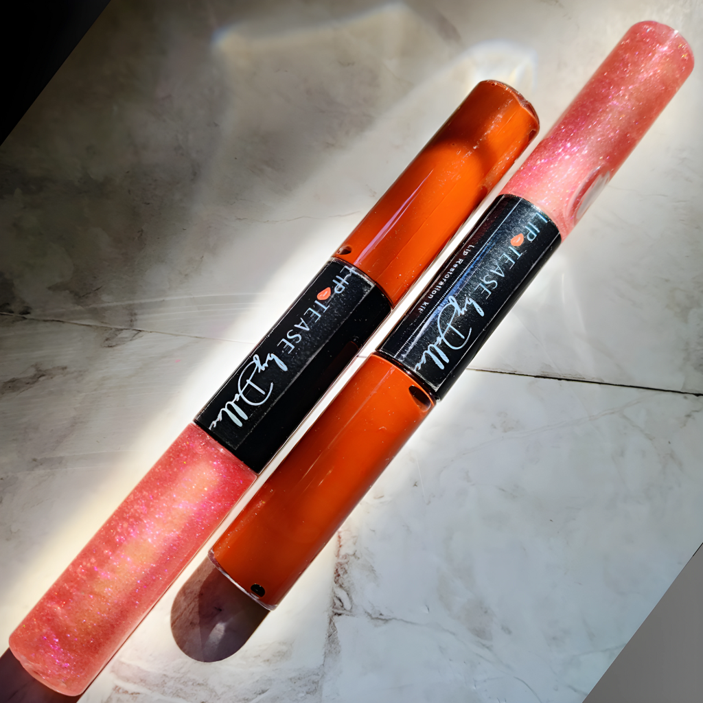 Dual Sided Color Changing Gloss Lip Gloss Lip Tease by Dallace Warm Coco / Strawberry
