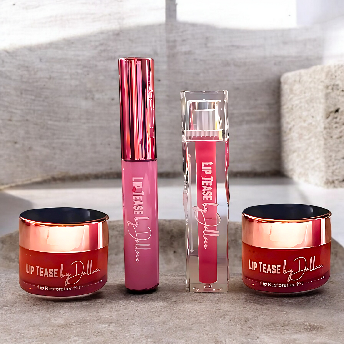 Lip Restoration Kit Lip Balms & Treatments Lip Tease by Dallace Pink