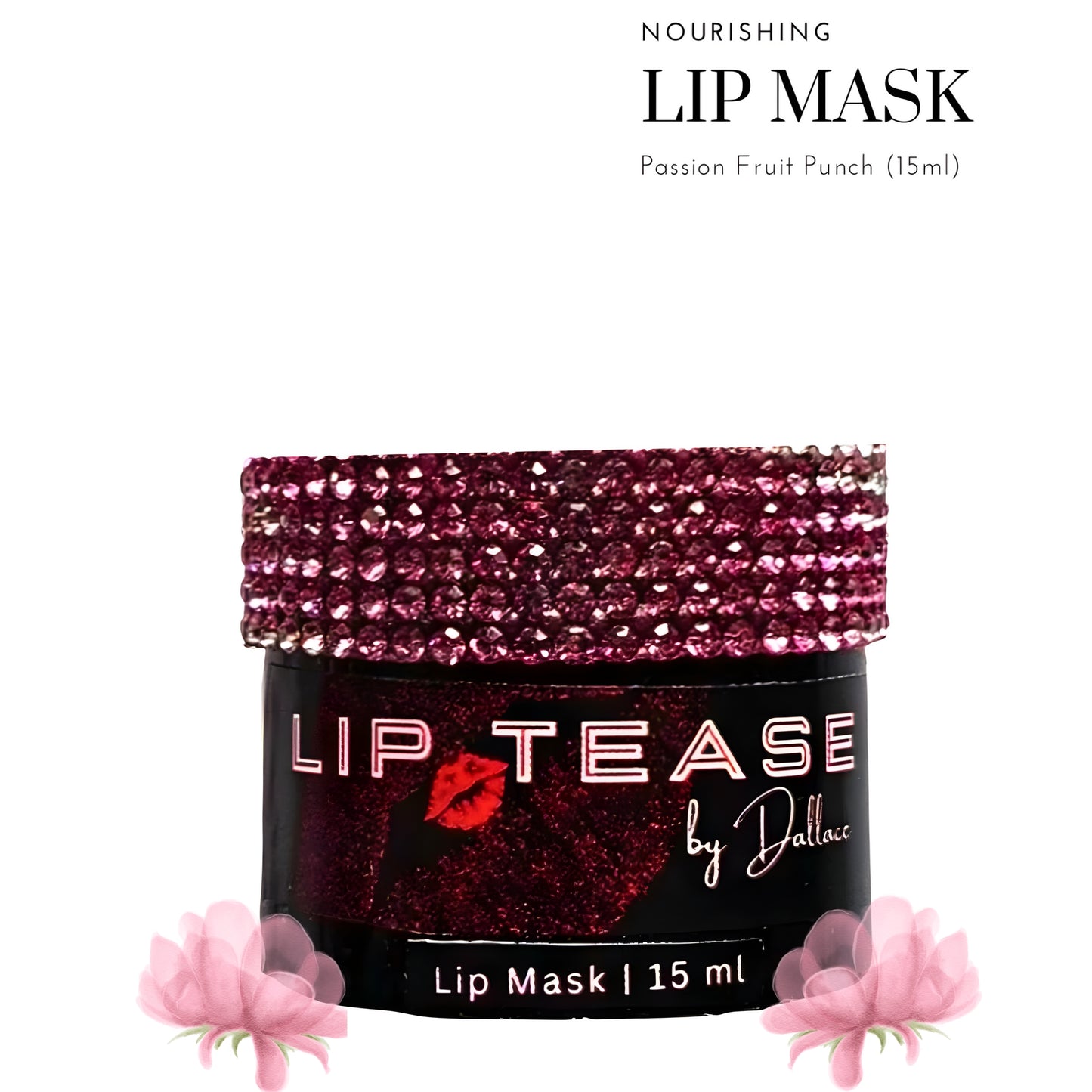 Nourishing Lip Mask Lip Mask Lip Tease by Dallace  Fruit Punch Lip Mask (black bling top 15ml) Overnight Sleeping Mask 