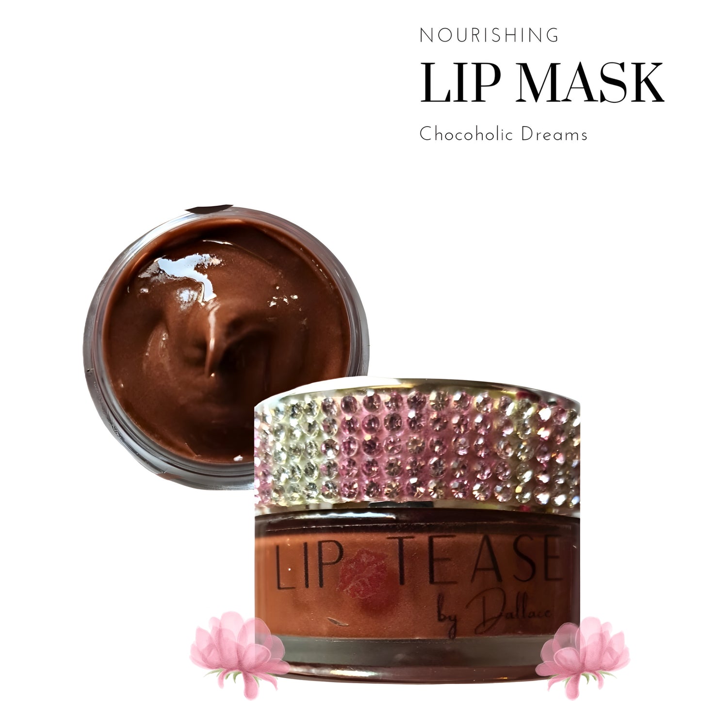 Nourishing Lip Mask Lip Mask Lip Tease by Dallace  Chocoholic Dream Lip Mask (bamboo bling top 15ml) Overnight Sleeping Mask 