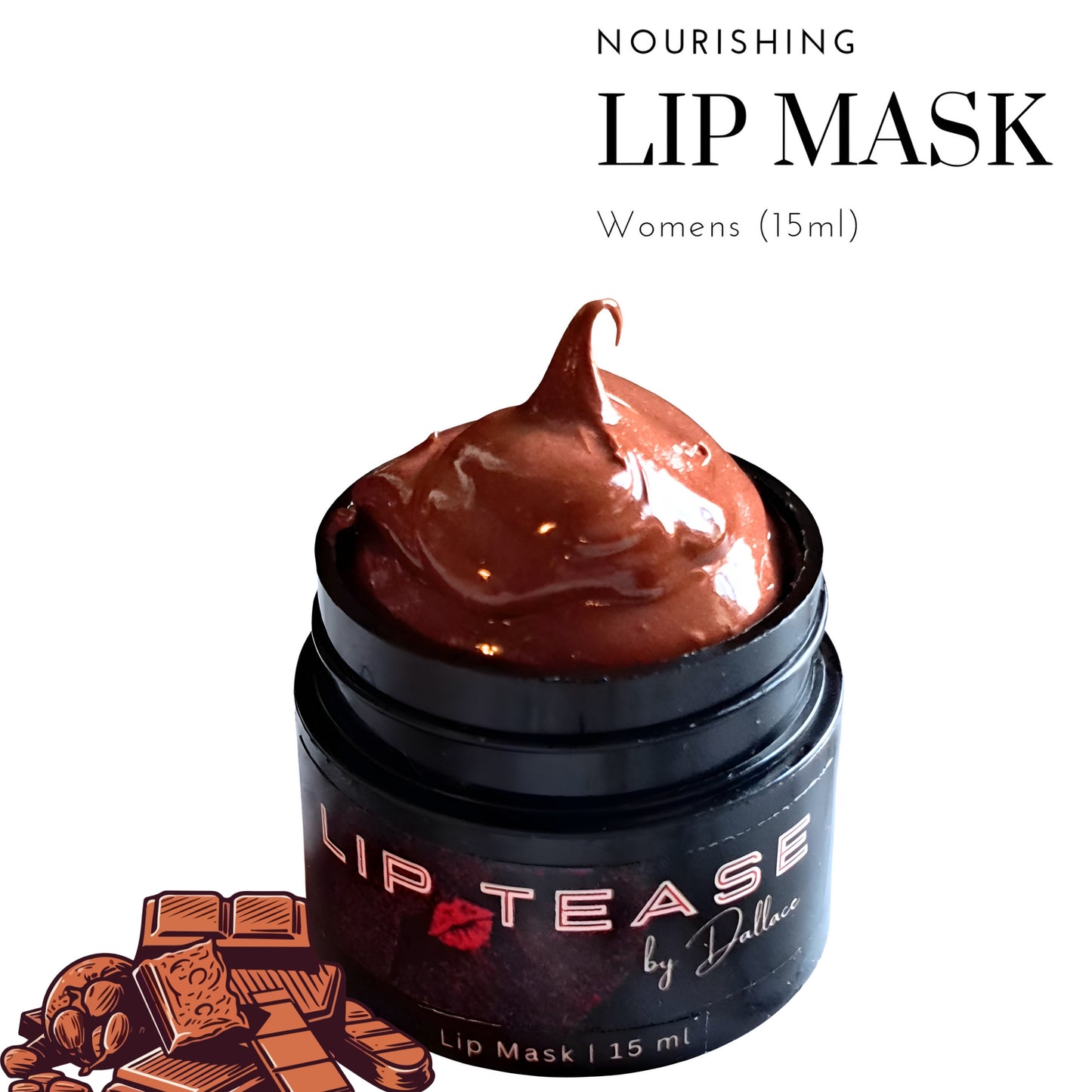 Nourishing Lip Mask Lip Mask Lip Tease by Dallace  Chocoholic Dream Mini Mask (10ml) Overnight Sleeping Mask 