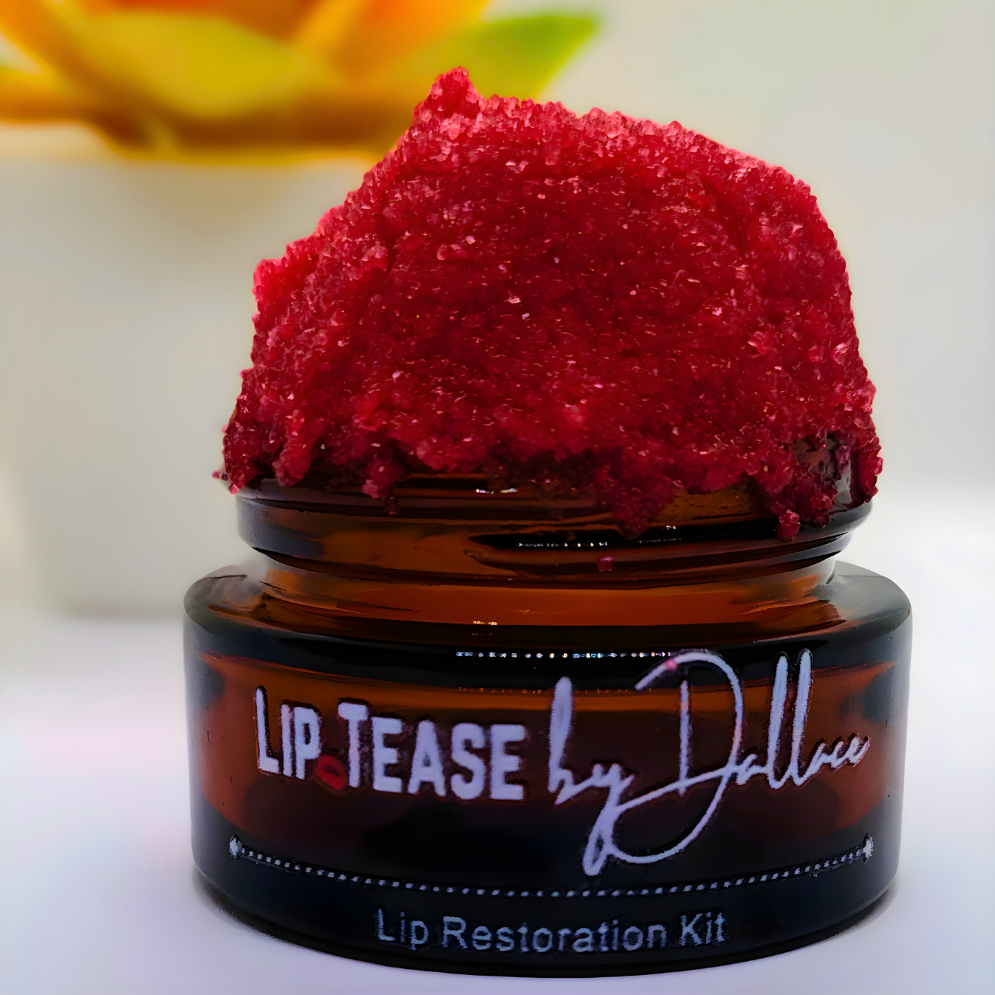 Emulsified Sugar Lip Scrub Lip Scrub Lip Tease by Dallace  Cherry Red 10 ml 