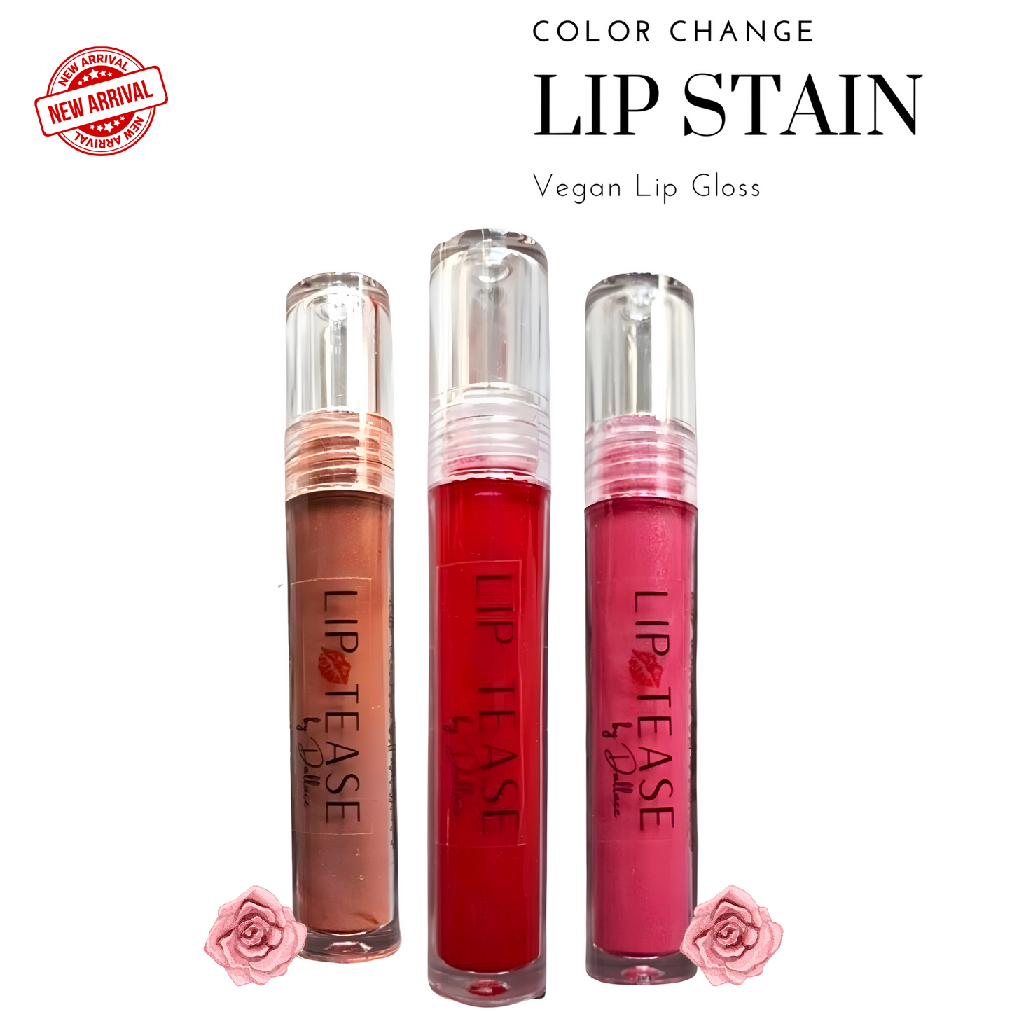 Color Changing - Lip Stain - Vegan Lip Gloss Lip Gloss Lip Tease by Dallace   