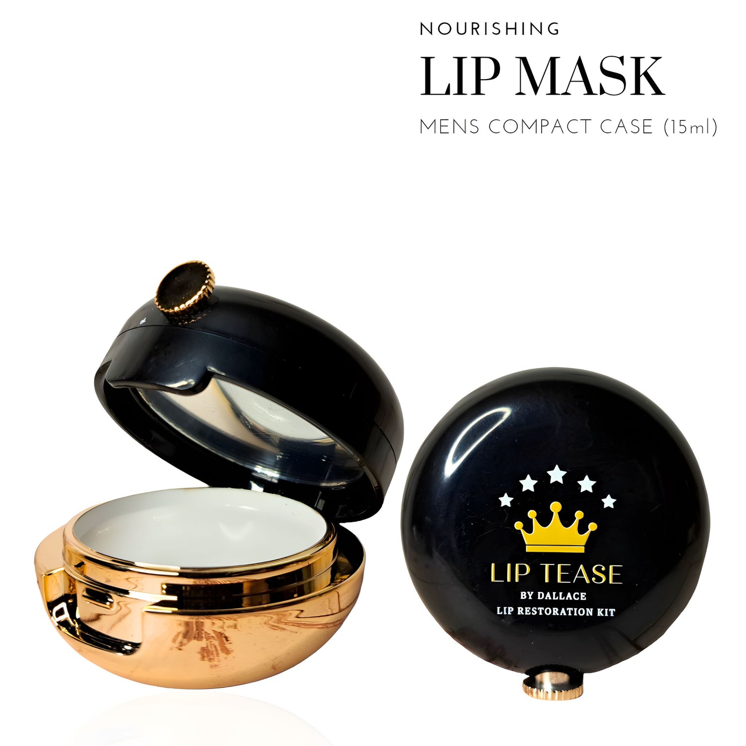 Nourishing Lip Mask (Mens) Lip Mask Lip Tease by Dallace Compact Case (10g)  