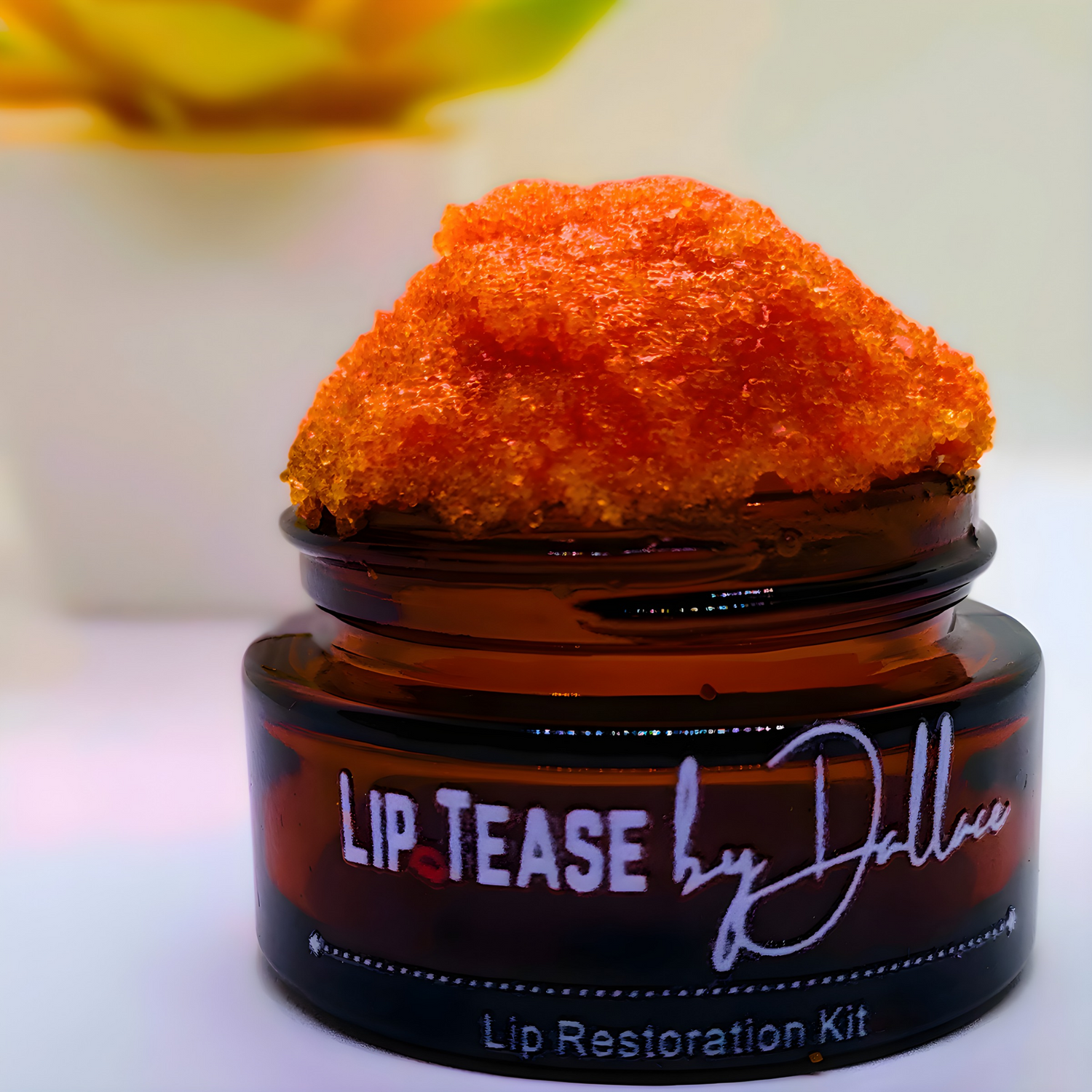 Emulsified Sugar Lip Scrub Lip Scrub Lip Tease by Dallace  Sunkiss Orange 10 ml 